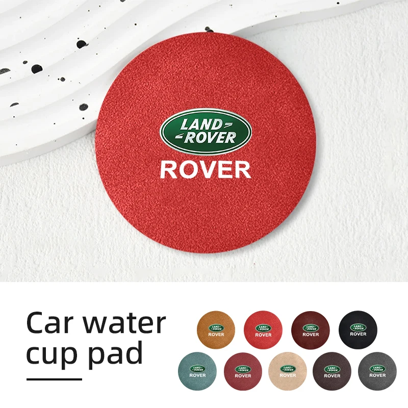 2pcs Anti-slip Car Water Coasters Auto Interior Coasters 7cm For Land Rover Range Rover Evoque Velar Defender Discovery L319