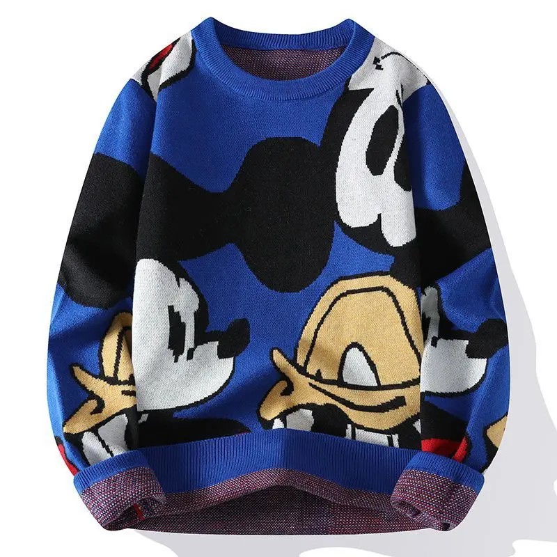 MINISO autumn Mickey donald duck cute sweater Disney new anime creative ins style warm kawaii sweater wholesale gift for friends