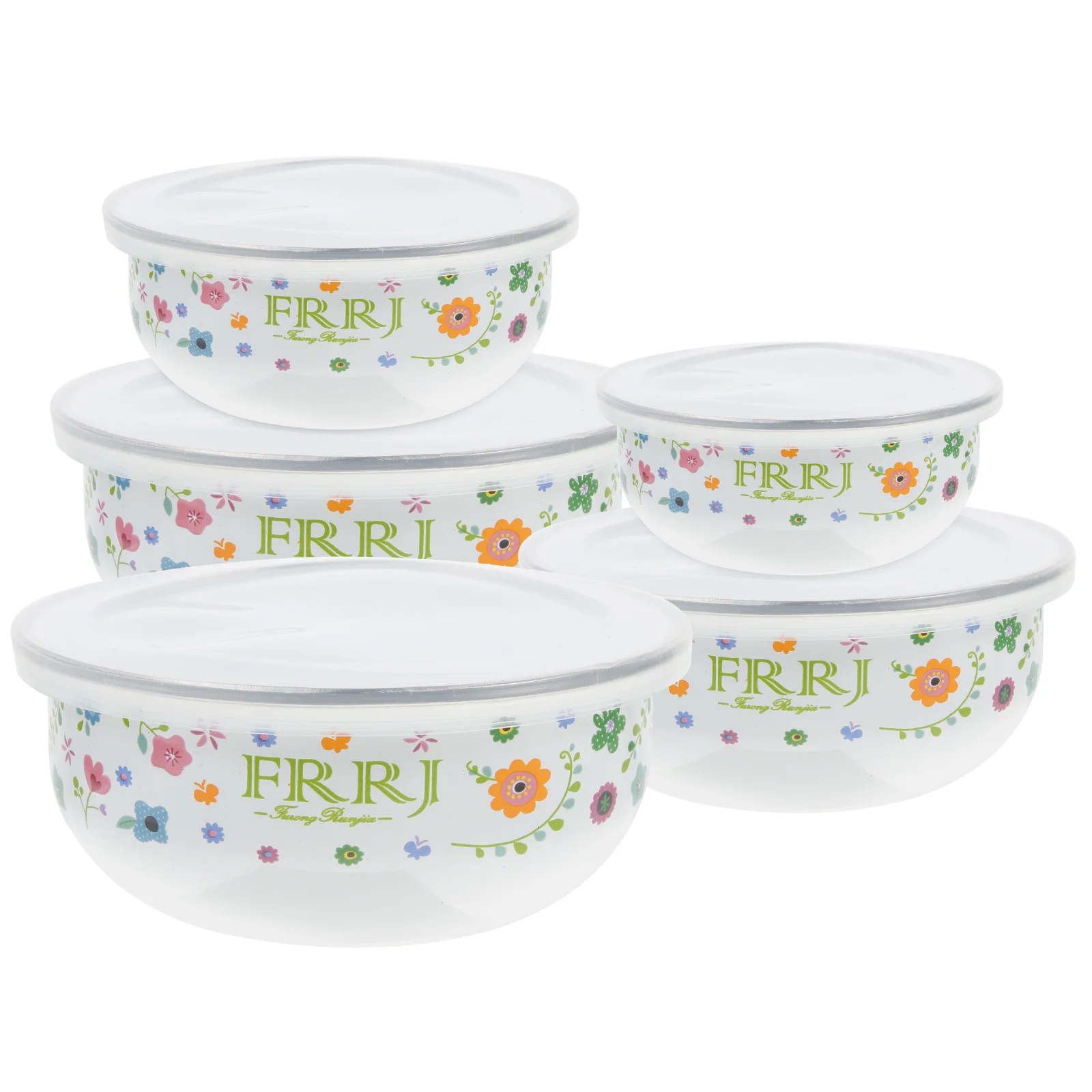 

Enamel Preservation Bowl Home Storage Containers Mixing with Lid Food Bowls Noodle -keeping Outdoor Picnic