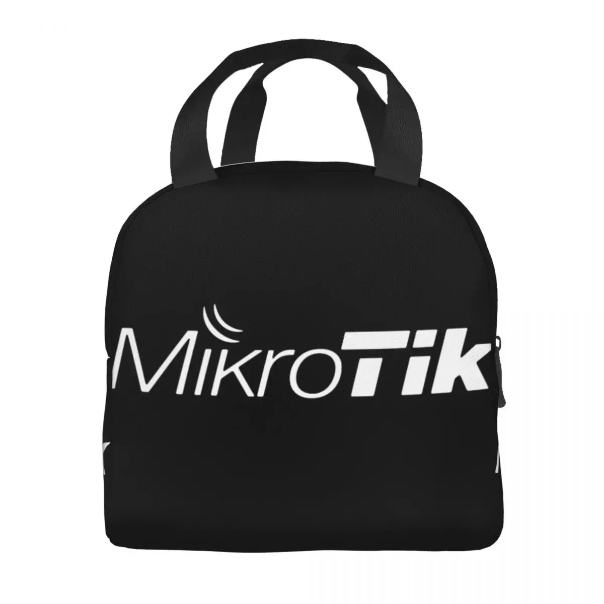 Mikrotik Logo Lunchtas Unisex Draagbare Koeler Geïsoleerde Lunchbox Food Bento Box