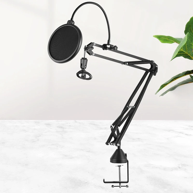 Микрофонная стрела, регулируемый подвесной рычаг, ножничная подставка для микрофона, для Blue Yeti Snowball и других микрофонов