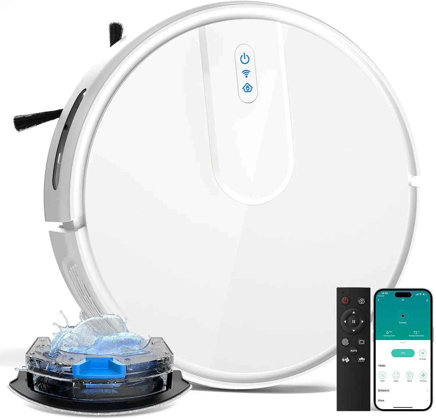 Robot Vacuum and Mop Cleaner with 4500Pa Suction, Advanced 3D Obstacle Avoidance, Next-Generation Smart APP