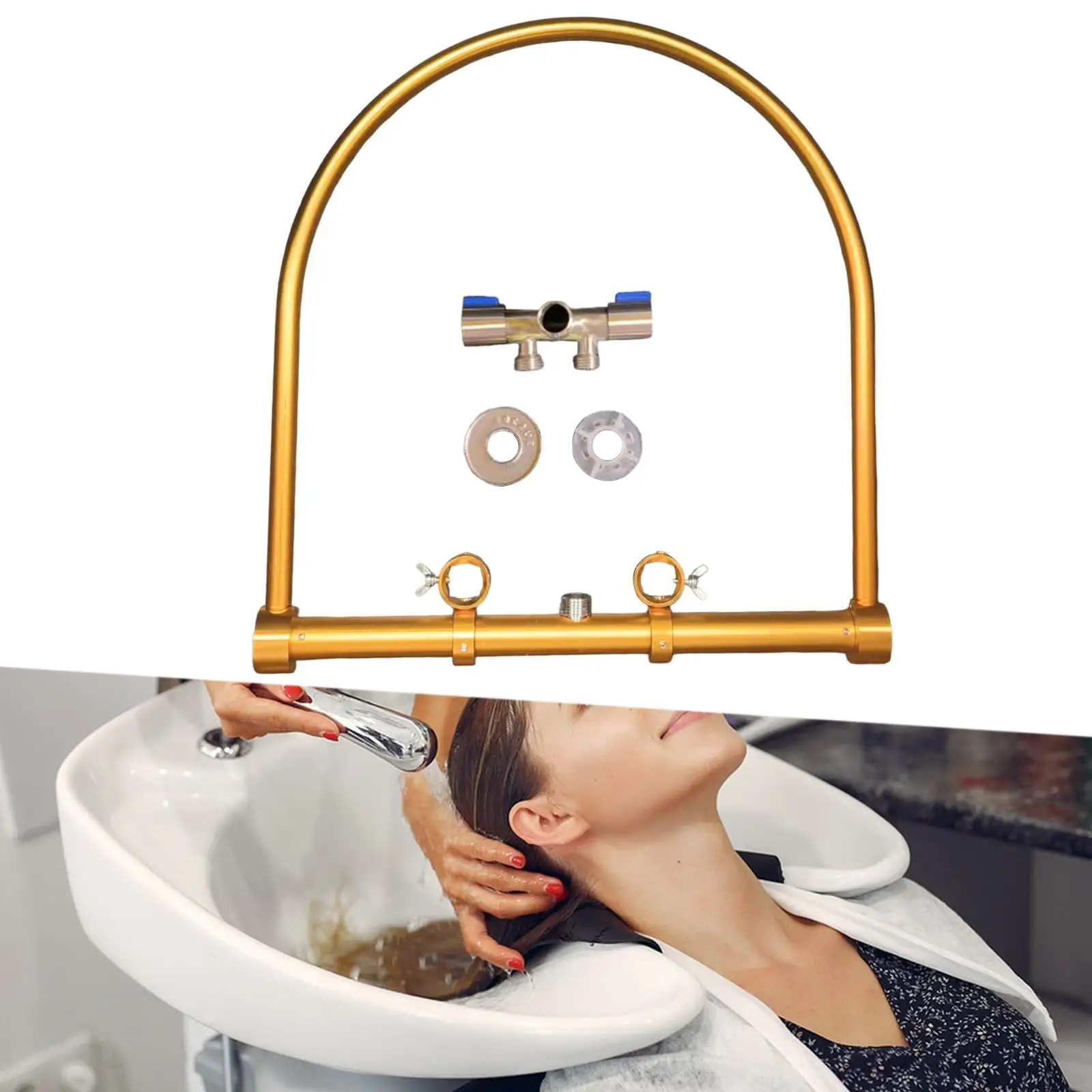 Head SPA Equipment Frame Shower Shampoo Bed Accessories Water Circulation Waterfall for Hair Treatment Beauty Salon Barber Shop