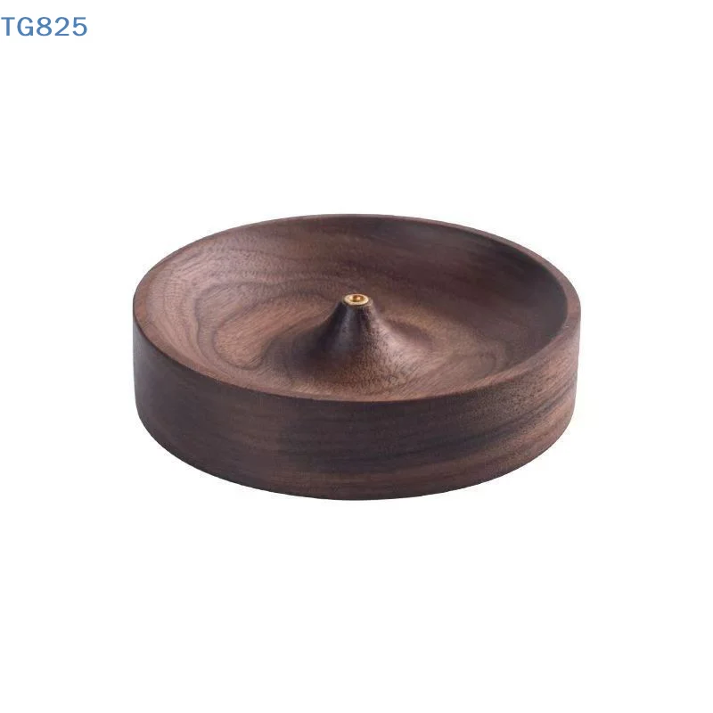 【AN】【AN】Solid Wood Incense Holder Handmade For Meditation & Home Decor Natural Grain No Power Needed Spiritual Holiday Gift