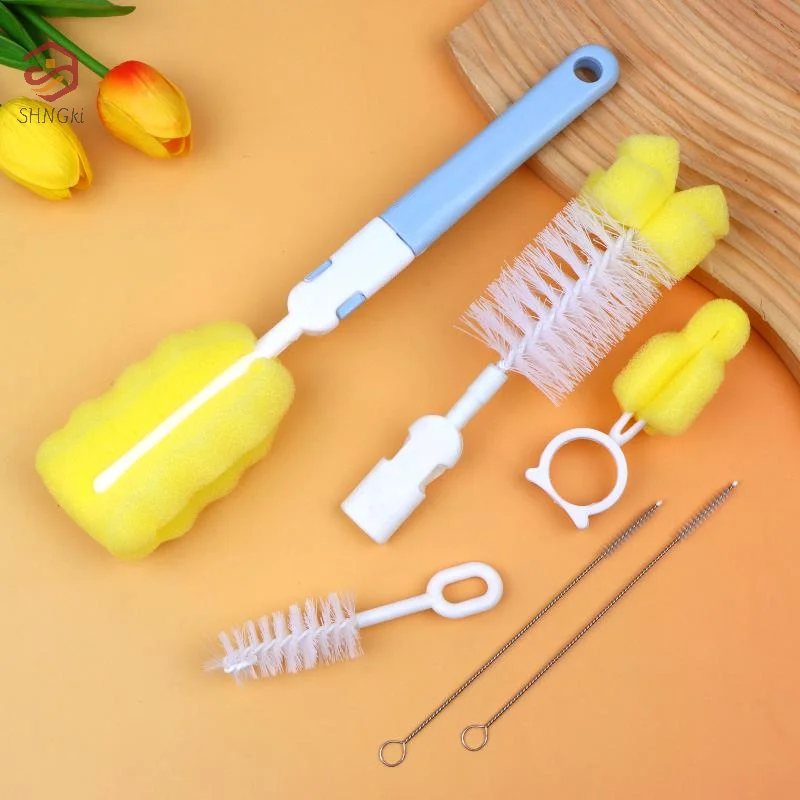 3/4/5/6Pcs Baby Bottle Cleaning Brush Set Handheld Soft Head Sponge Brush For Cleaning Kid Bowls Cups Coffee Mugs Home Cleaner