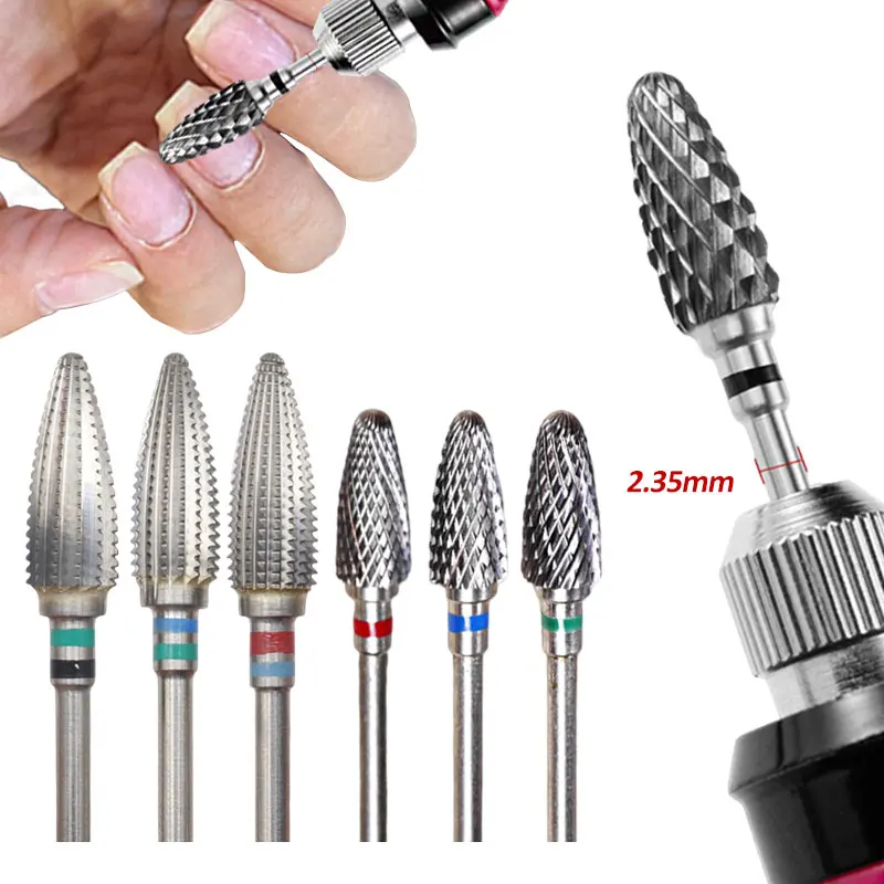 1 pz punte da trapano per unghie in acciaio al tungsteno lima per unghie trapano elettrico per unghie bava per unghie accessori per pedicure strumento per taglierina per manicure in acrilico