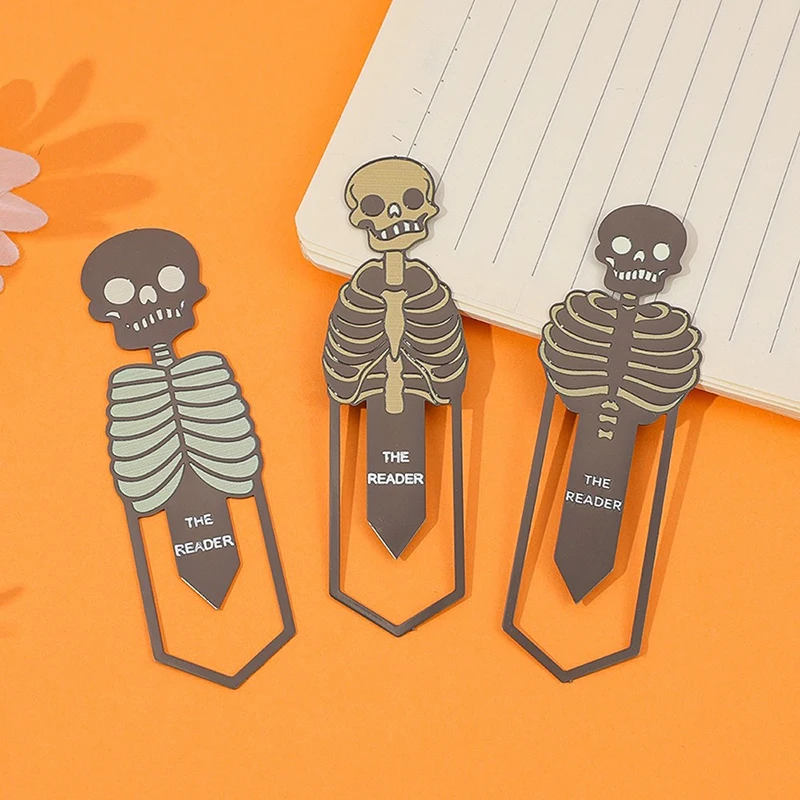 Gothic Metal Skull Bookmark - Cool, Durable & Creative Page Holder for Readers & Students