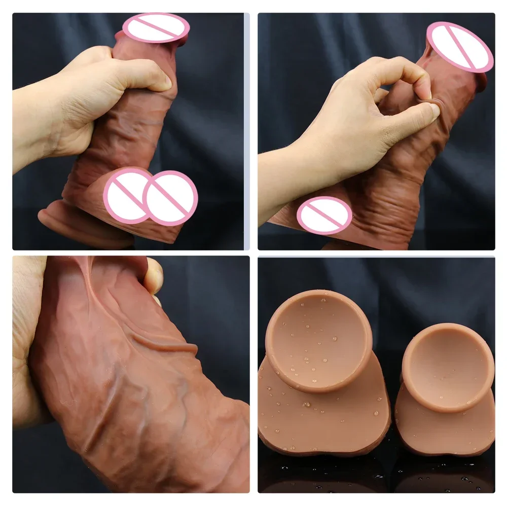 Super Realistic Big Dildo Skin Realistic Sexy Toys Dildos Artificial Fake Penis For Women Vaginal Massager Masturbator Stimulate