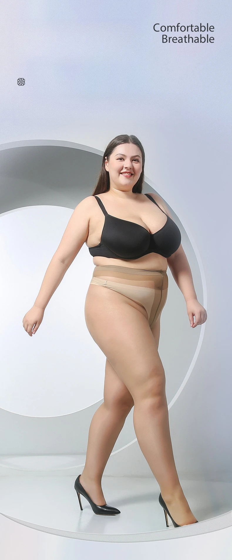 Strümpfe in Übergröße, 150 kg, 3D-T-Schritt, fein und weich, willkürlich schneiden, Fett hinzufügen und Strümpfe für Frauen – Detail 6
