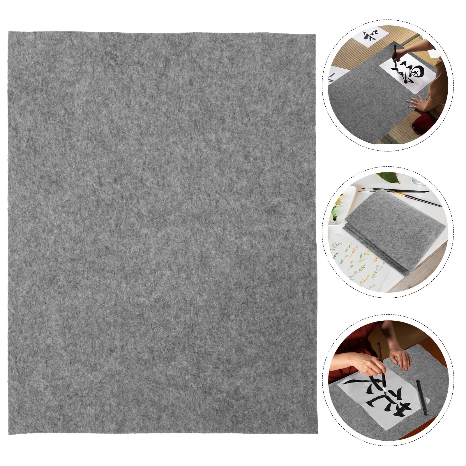 Tapete de feltro para caligrafia, retangular, suave, leve, superfície de escrita para casa, escritório, mesa, pintura, desenho, papelaria