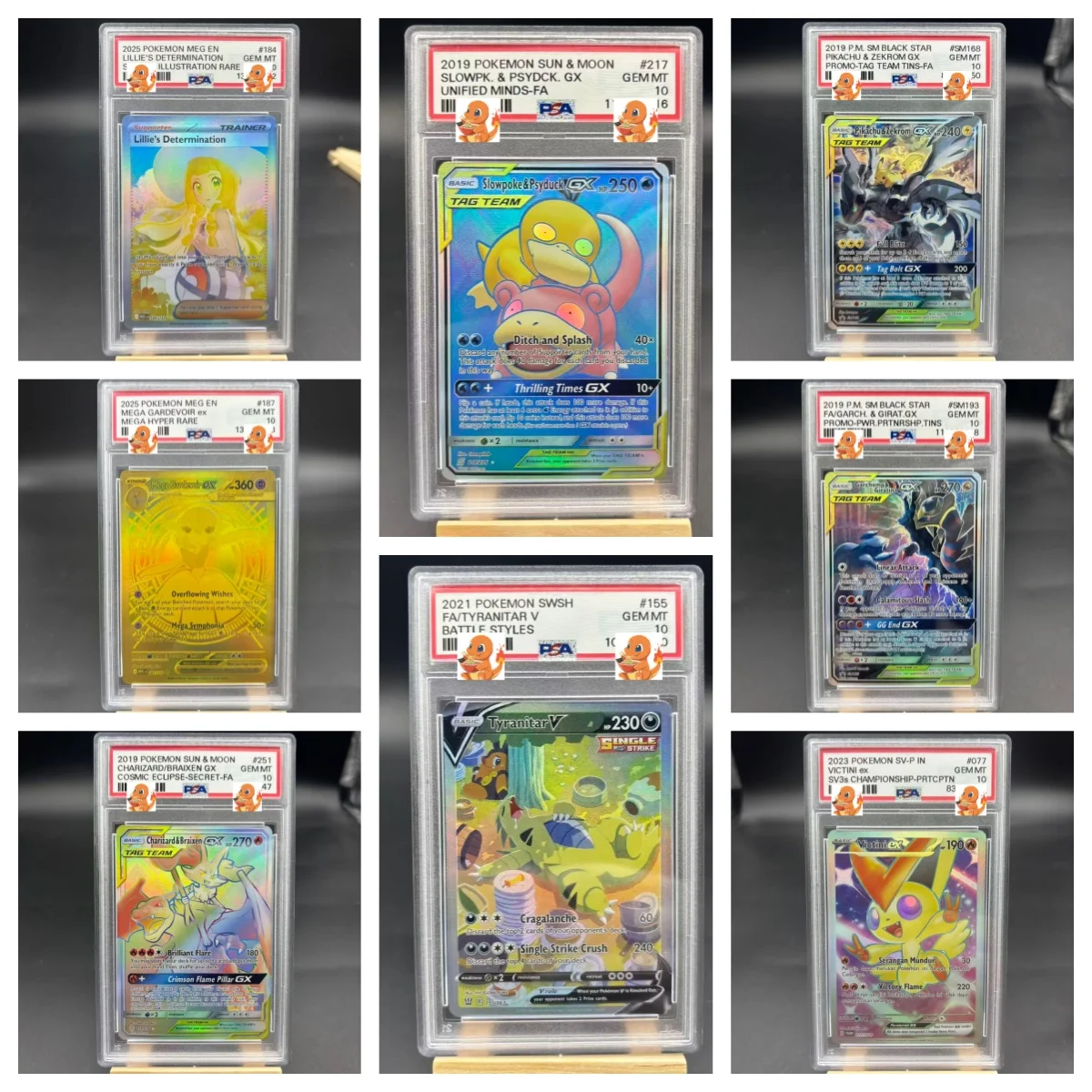 DIY 1개/세트 포켓몬 PTCG PSA 미스티 싸이덕빅티니 EX 셀프 컨트롤 컬렉션 시그니처 트레이딩 플래시 카드 애니메이션 만화 선물