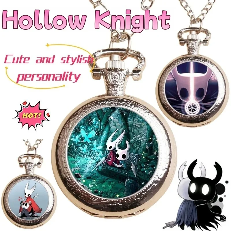 

Hollow Knight Pocket Watch Cute Fashion Cartoon Personalized Necklace Watch for Boys and Girls, Gift for Friends' Birthday