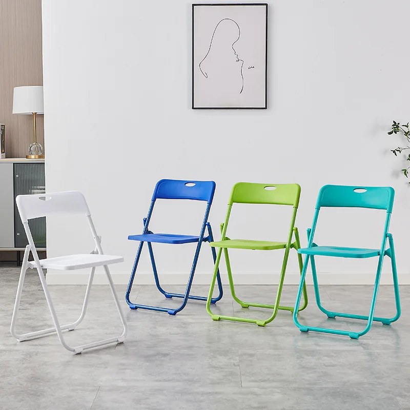 Simple stool back chair household folding portable office computer dining chair dormitory chair