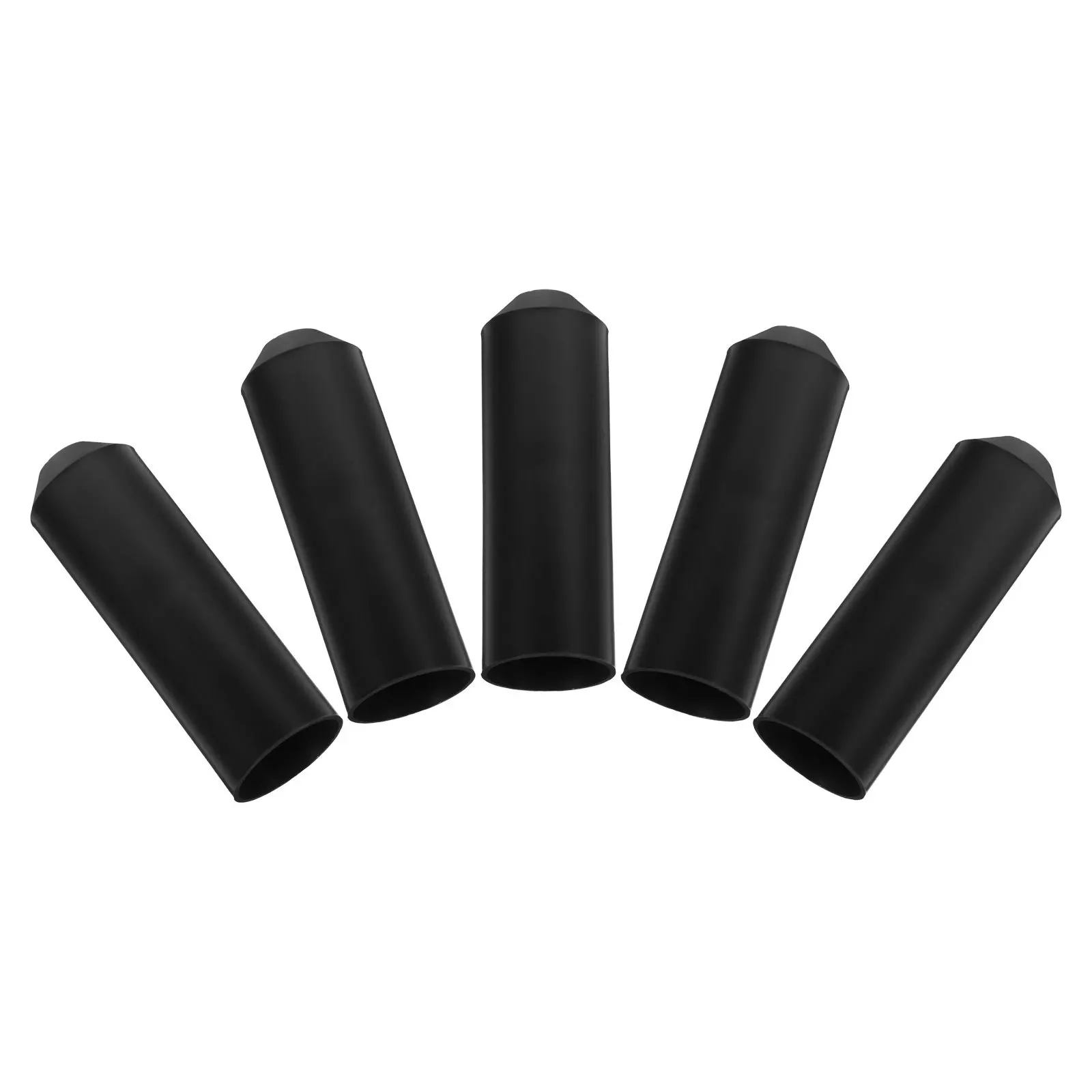 

5Pcs Heat Shrink End Cap Black 1.5 Inch Uv Resistant Sealed Caps for Industrial Cable Termination Pole Rod End Cover