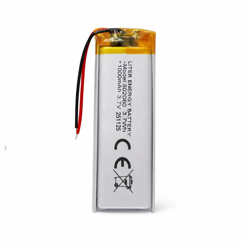 Liter energy battery Good Qulity 3.7V,1000mAH 802060 Polymer lithium ion / Li-ion battery for tablet pc BANK,GPS,mp3,mp4