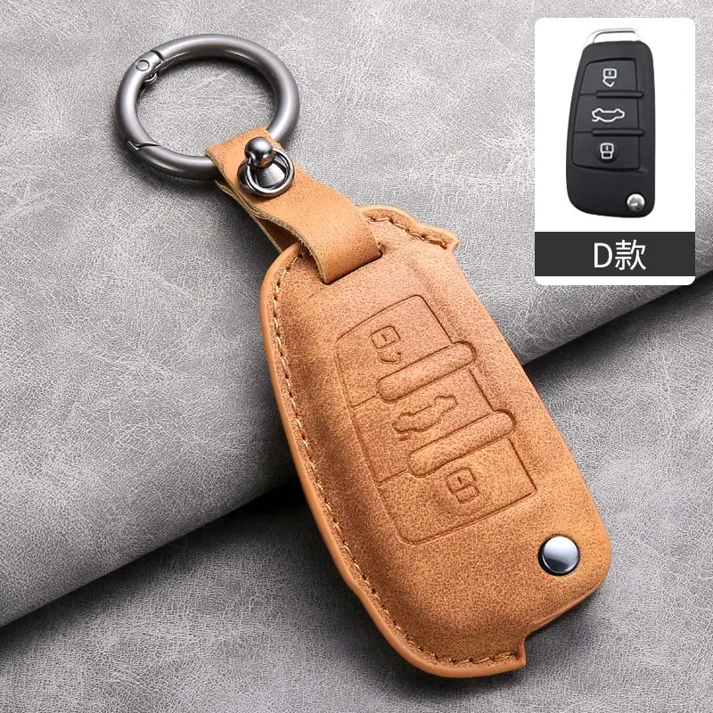 For Audi A1 A3 A4 8P 8L 8V A5 B6 B7 A6 A6L A7 C5 C6 Q2 Q3 Q5 Q7 4F S3 S4 S6 RS3 TT TTS R8 Car Key Case Cover Protector Shell Bag view 6
