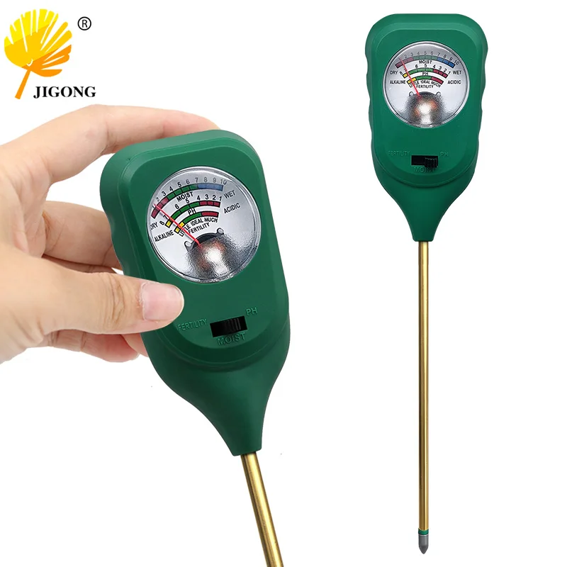 PH, Acidity, Alkalinity Tester Soil Three-in-one Detection Pointer Type Fertility Meter for Measuring Moisture
