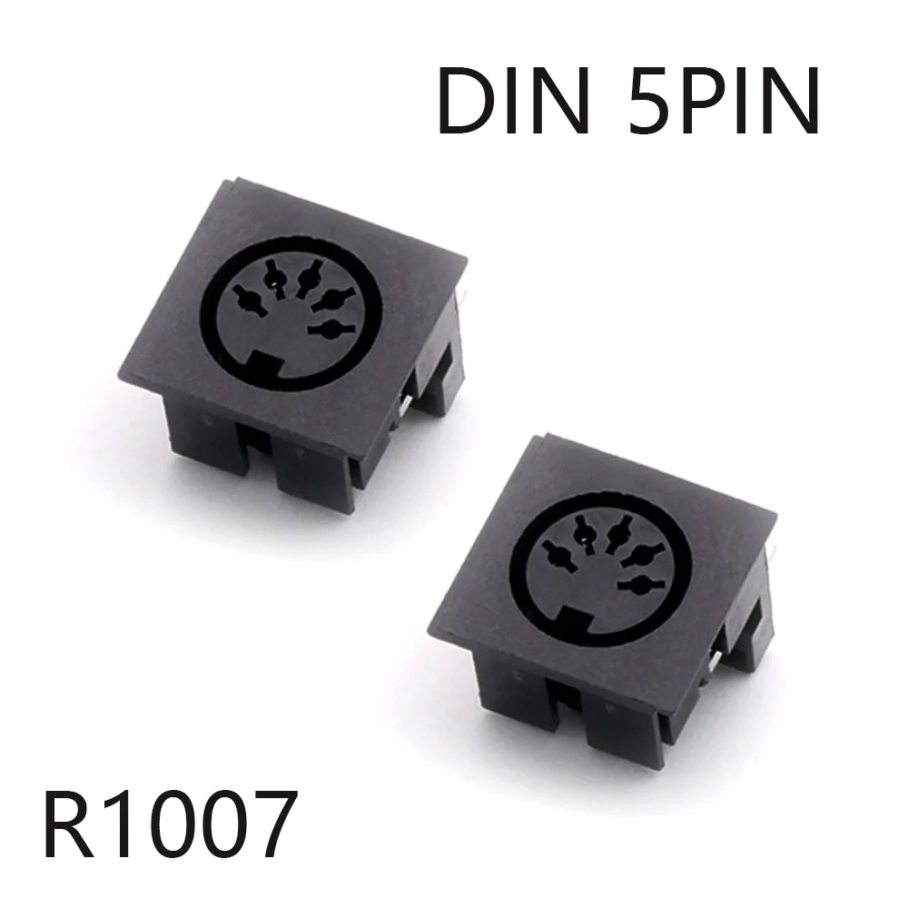 10pcs/lot 5 PIN DIN Panel Mount 5 Pole DIN Female Jack Socket Solder Metal DIN Chassis Wire Connector