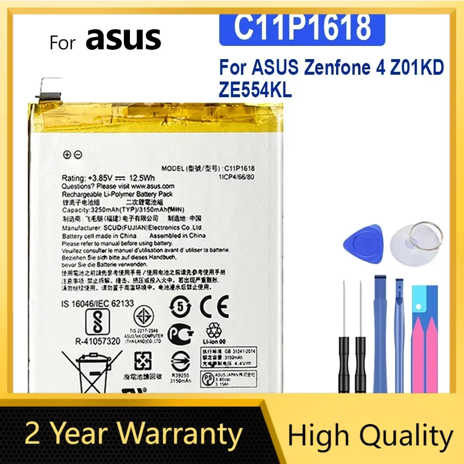 

Battery For ASUS ZenFone 4 ,ZenFone4 5Q Lite, 5QLite, Z01KD, ZE554KL, ZC600KL, X017DA, Z01KDA, Z01KS, X017D, Tools