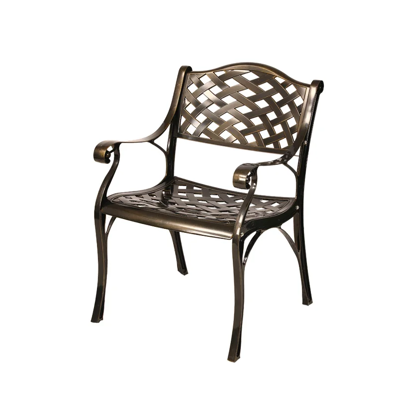 Cast aluminum outdoor chair rust-proof terrace seat weathering terrace chair