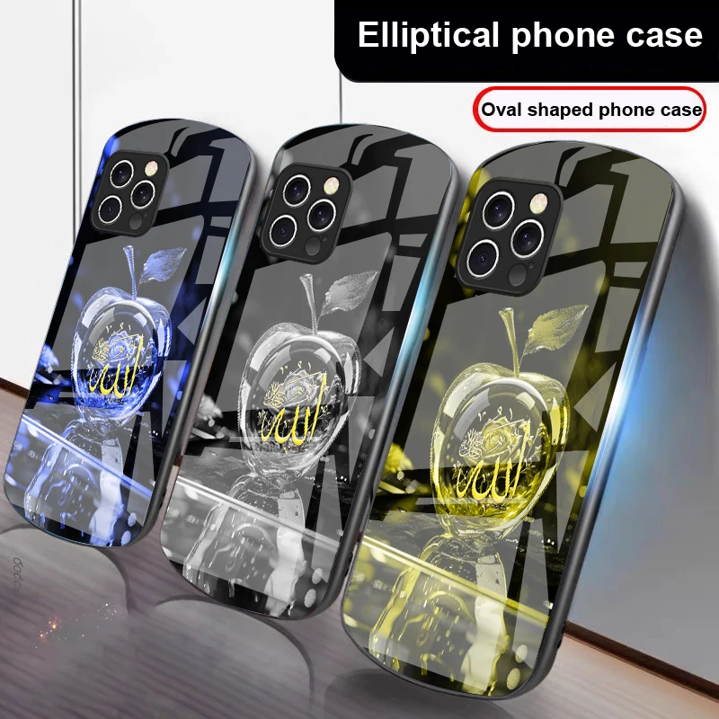 

Crystal For Apple Green For IPhone 16 Pro Max 16e 15 Pro 14 13 12 Mini 11 XS Max XR 7 8 Plu SE 22 Elliptical glass phone case