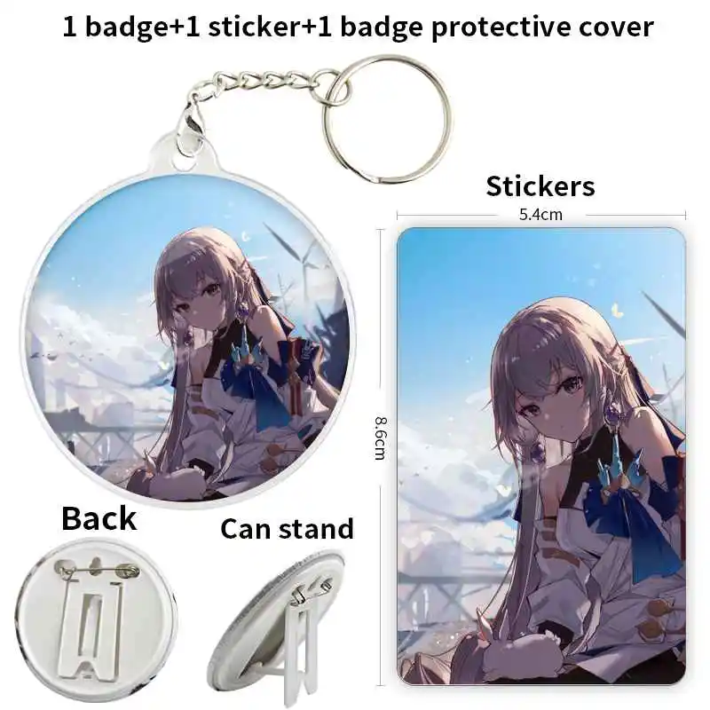 Bronya Rand Game Anime Character Badge Brooch anchor Peripherals Pin Gift For Friend Birthday present 58mm Commemorative Hat