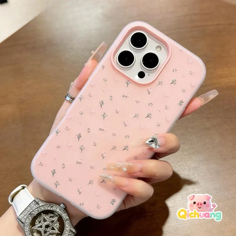 Fashion Fresh Flowers Matte Candy Color 2 in 1 Phone Case for Oppo A6X F31 A6 A5X A5 A60 3 A3X A79 A78 A98 A58 Find X8 Pro 4G 5G