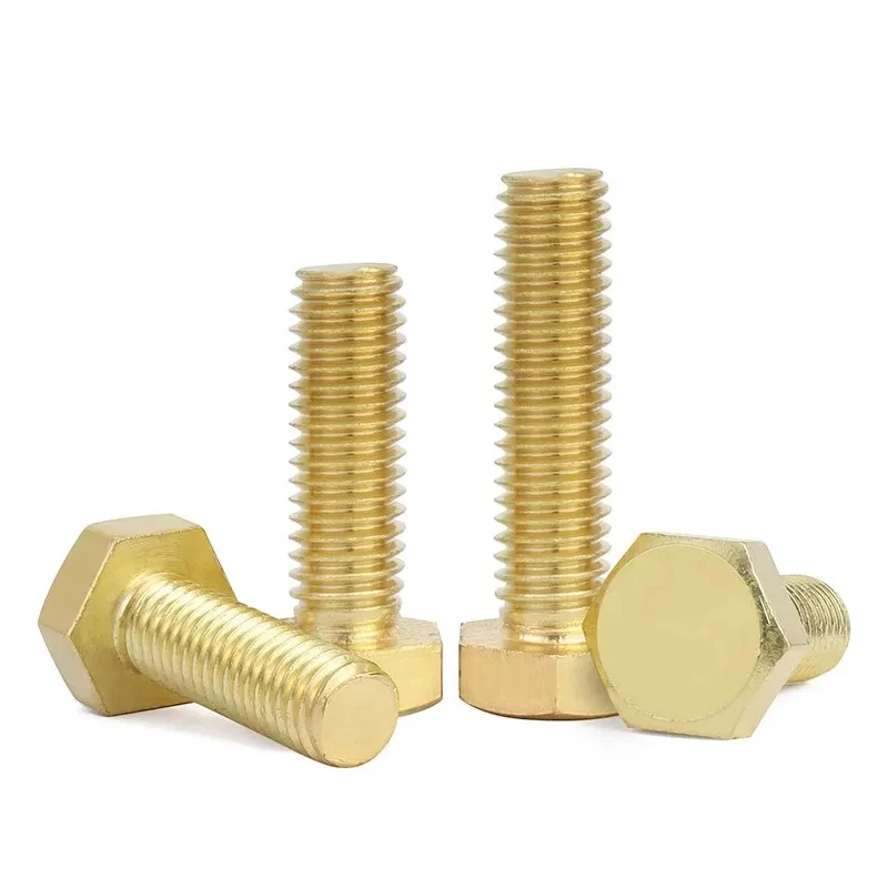 

M3 M4 M5 M6 M8 M10 Pure Copper Hexagon Head Bolts Corrosion Resistant Solid Copper Hex Head Mechanical Screws