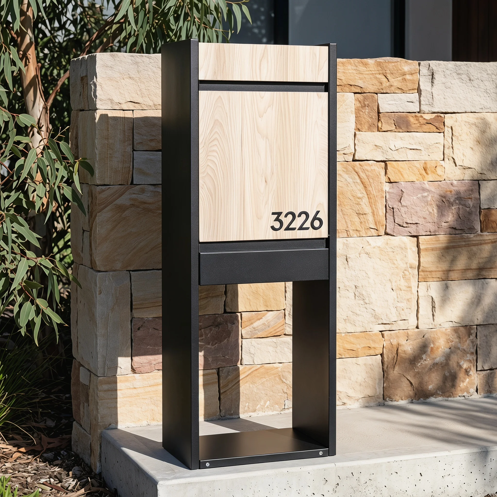 Outdoor Metal Storage Parcel Drop Box Post Box Garden Mailbox For Apartments Secure Lock Take Out Settings