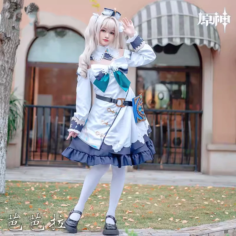 

Rose Barbara Cosplay Costume Game Genshin Impact Anime Women Lovely Dress Role Play Clothing Carnival Party Outfit Stock