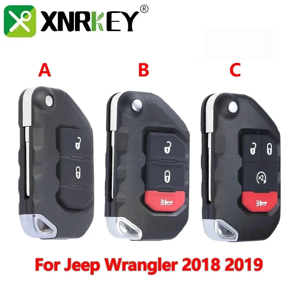 

XNRKEY 2 3 4-кнопочный дистанционный ключ для Jeep Wrangler 2018 2019 умный пульт дистанционного управления автомобильный брелок OHT 1130261 Чип 433 МГц 4А 68416784 АА