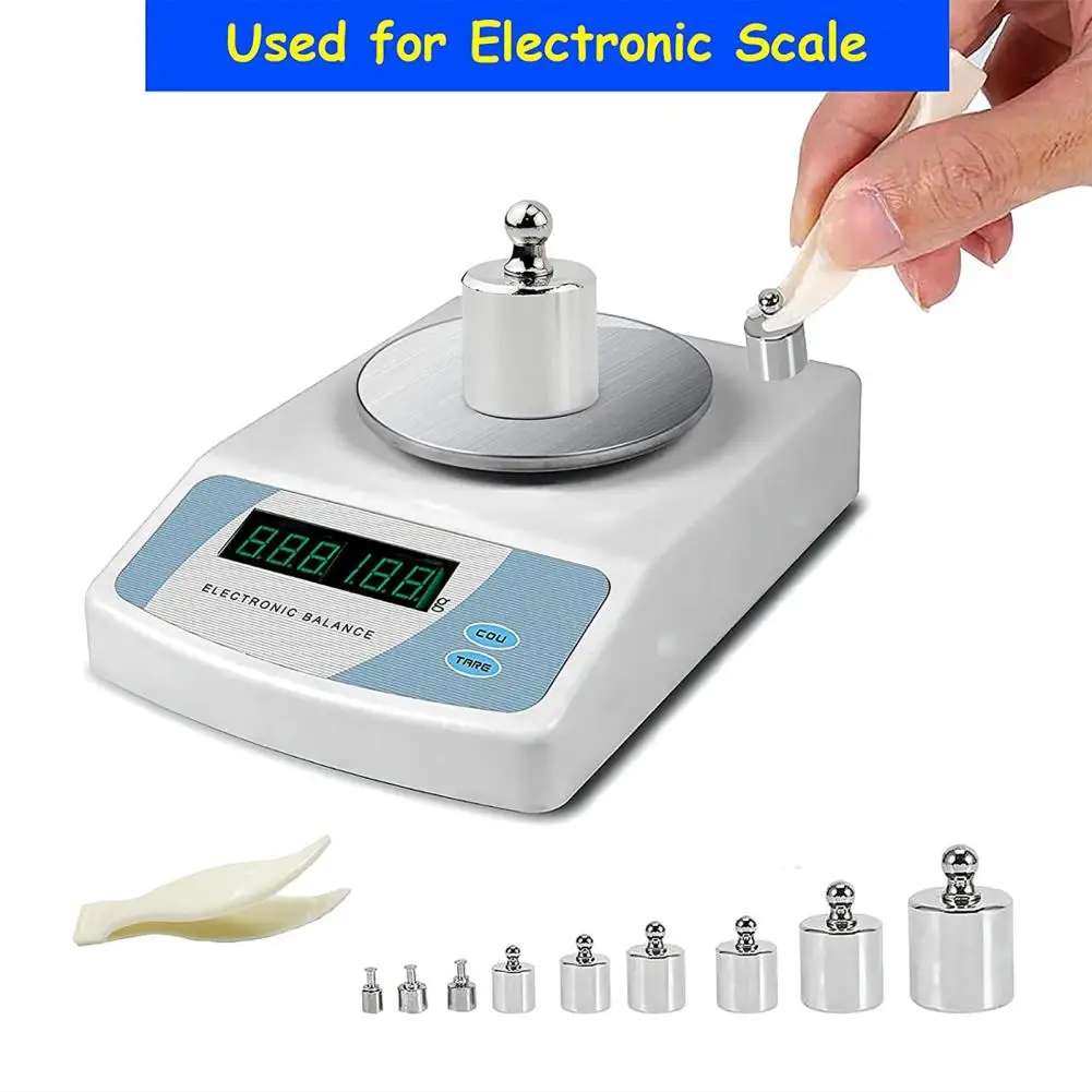 Báscula de calibración con precisión de peso, balanza de laboratorio de 10mg-100g, pesas de física para estudiantes, 17 unidades por juego