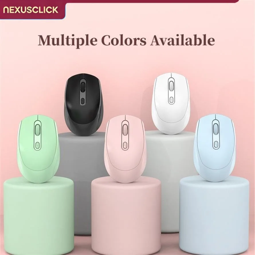 NexusClick Ergonomic Optical Gaming Mouse, Bluetooth Silent Click Wireless Mice Adjustable DPI Battery Powered for PC Computer O