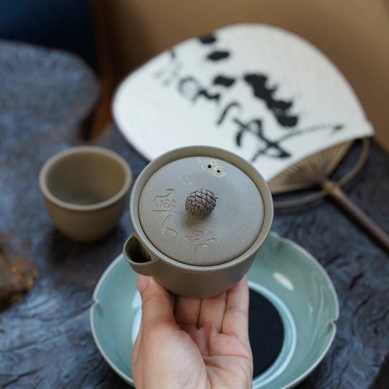 

Зеленый сосновый котелок Zen Yuantang с защитой от ожогов