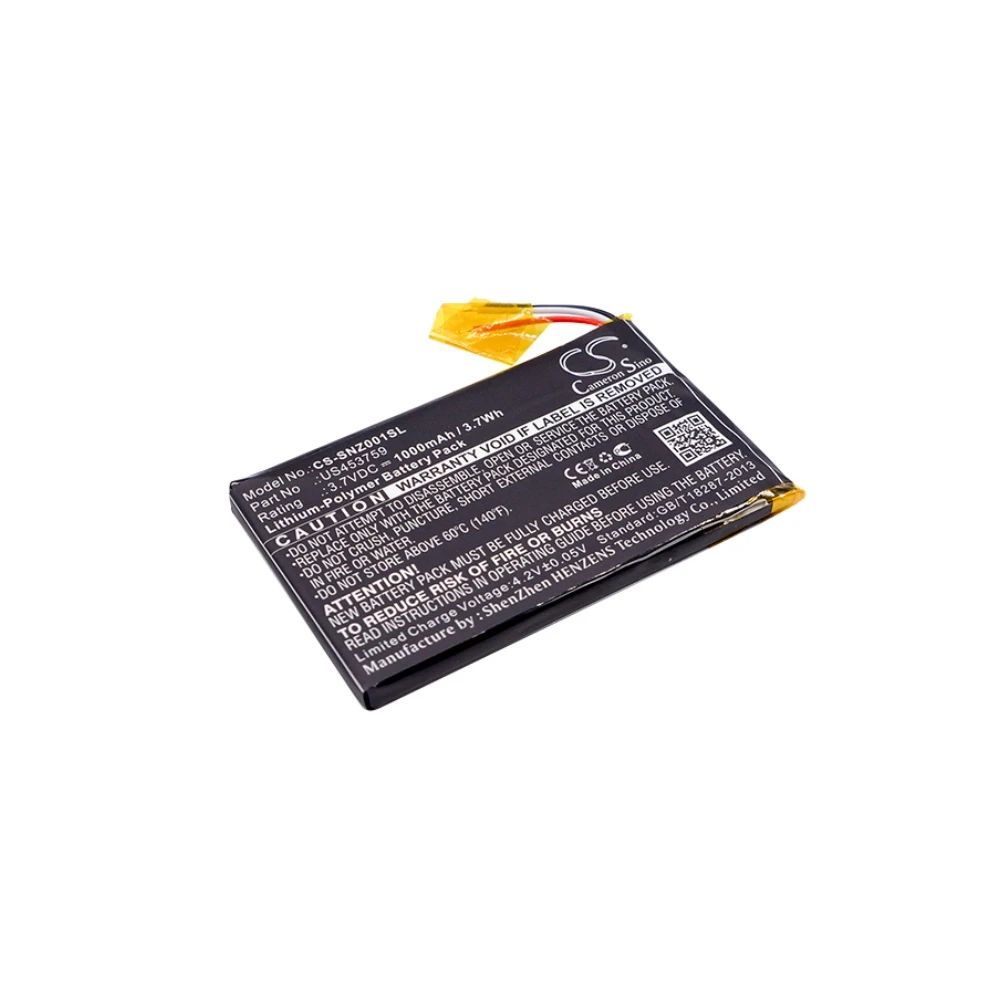 

Li-Polymer Media Player Battery for Sony, 3.7V, 1000mAh, Compatible Models: MDR-HW700DS, NWZ-ZX1, Walkman NWZ-ZX1