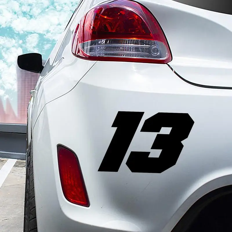 

1pc Stylish Number 13 Car Sticker Precision Cut Vinyl Decal for Auto Motorcycle Laptop Refrigerator Decor