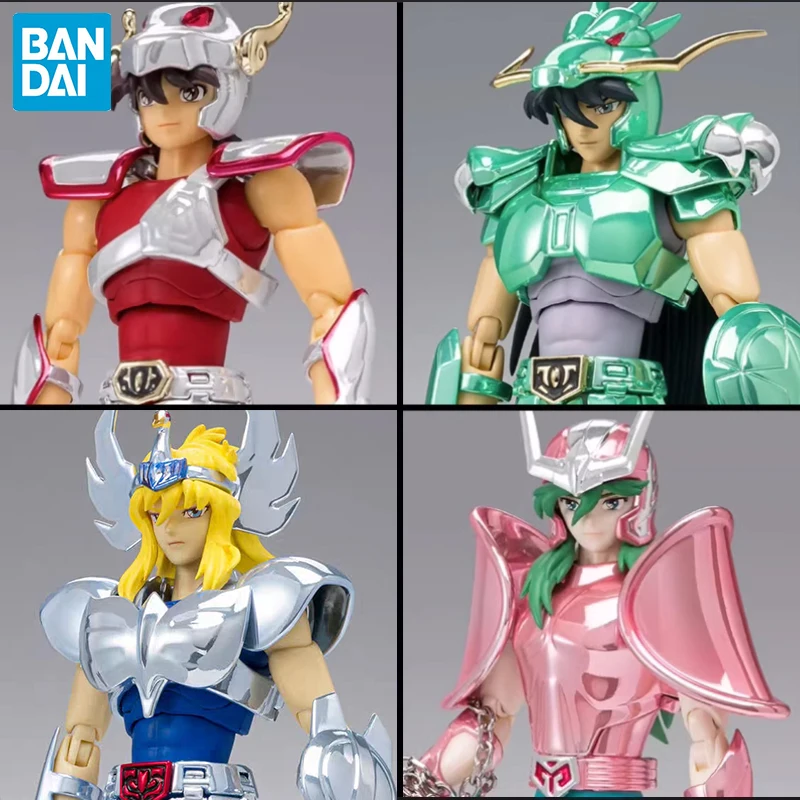 Bandai Original Saint Seiya Myth Cloth Ex 20th Anniversary Figures Shiryu Hyoga Shun Ikki Collectible Anime Model Doll Toys Gift