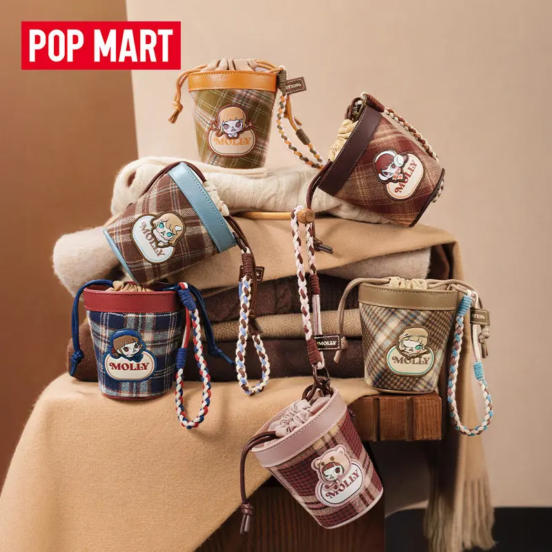 

POP MART Molly Positive Winter Guide Series Mini Drawstring Crossbody Bag Blind Box Peripheral Pouch Collectible Gift For Fans