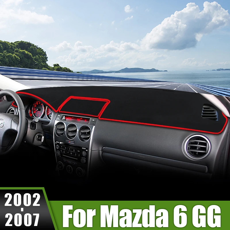 

For Mazda 6 GG 2002 2003 2004 2005 2006 2007 Car Dashboard Cover Avoid Light Pads Non-Slip Carpets Case Protective Accessories