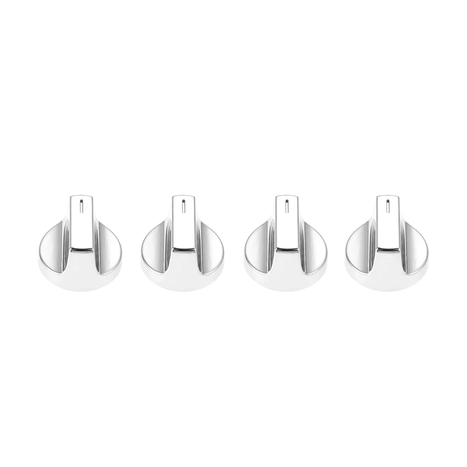 

4Pcs Gas Range Stove Control Knob Silver Fits for Whirlpool Replace Part W11366438 W11084623 Burner Stove Control Knob Parts