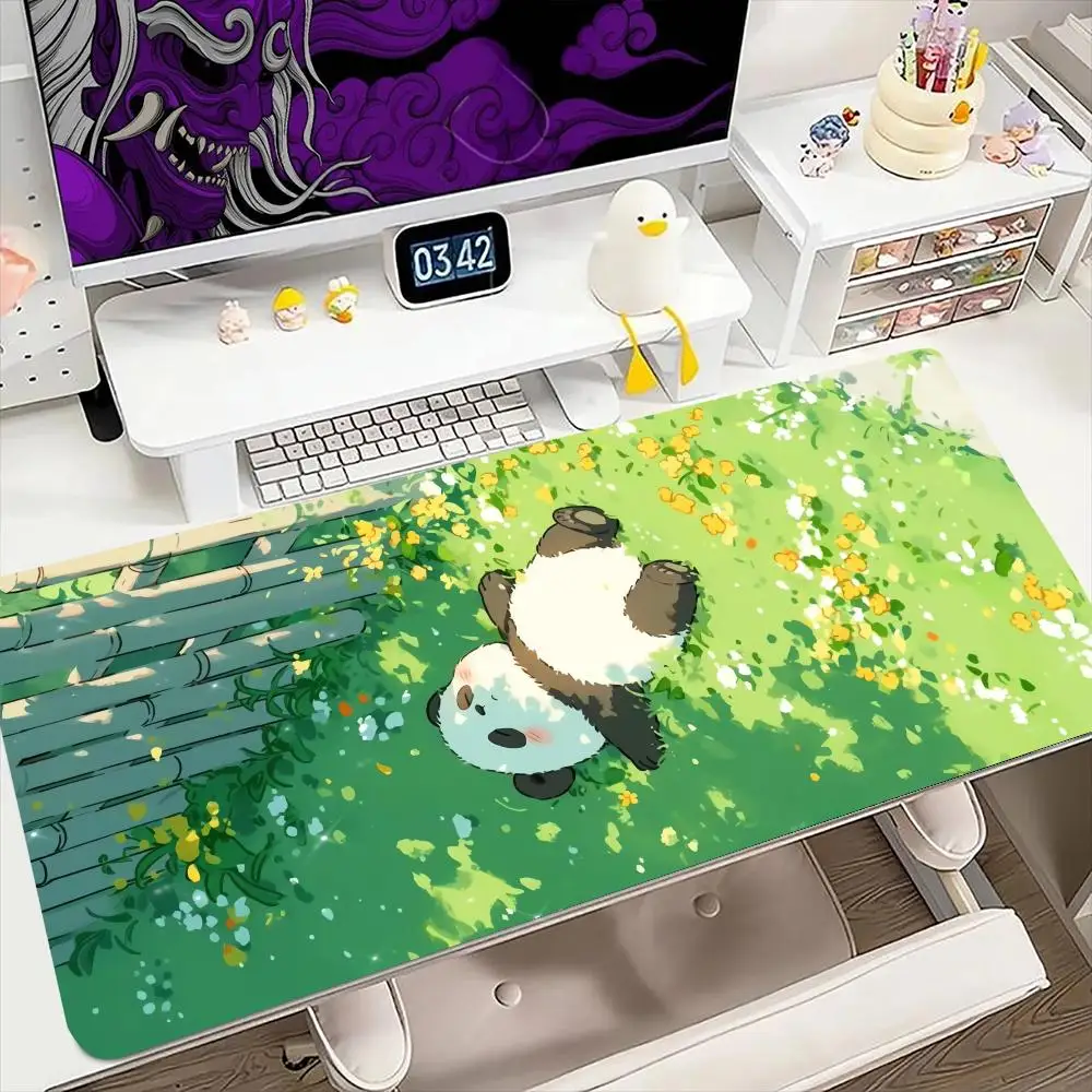 

Cute anime panda Mouse Pad 900x400MM Large Gaming Mousepad Keyboard Gamer Rubber Anti-wrinkle Anti-Slip Bottom Desk Mat