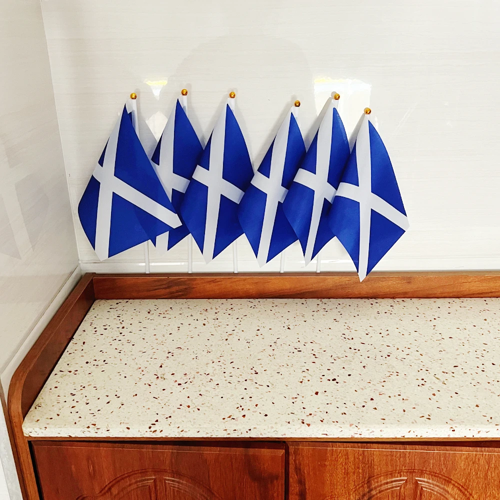 Scotland Flag14x21cm Home Decor Scottish Sports Party Supplies Garden Polyester Handheld Flag Patriotic Nationalism