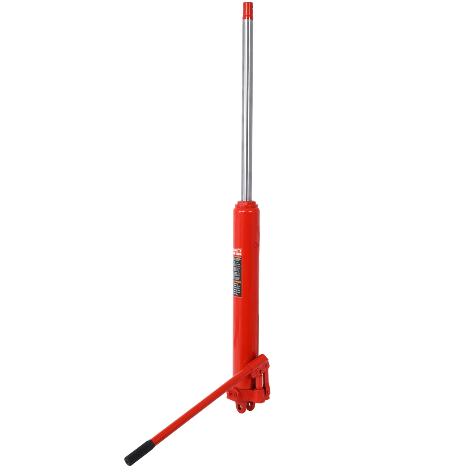 

8 Ton Red Hydraulic Long Ram Jack with Pump & Clevis Base - Fits Garage/Shop Cranes, Engine Hoists - 16,000 lb Capacity