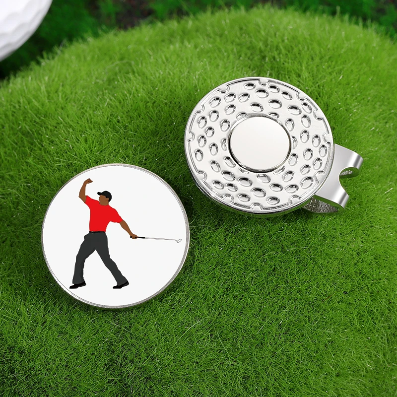 Creative Funny Magnetic Golf Ball Marker Hat Clip Wholesale Baseball Cap Decorative Studs Clips Golf Supplies