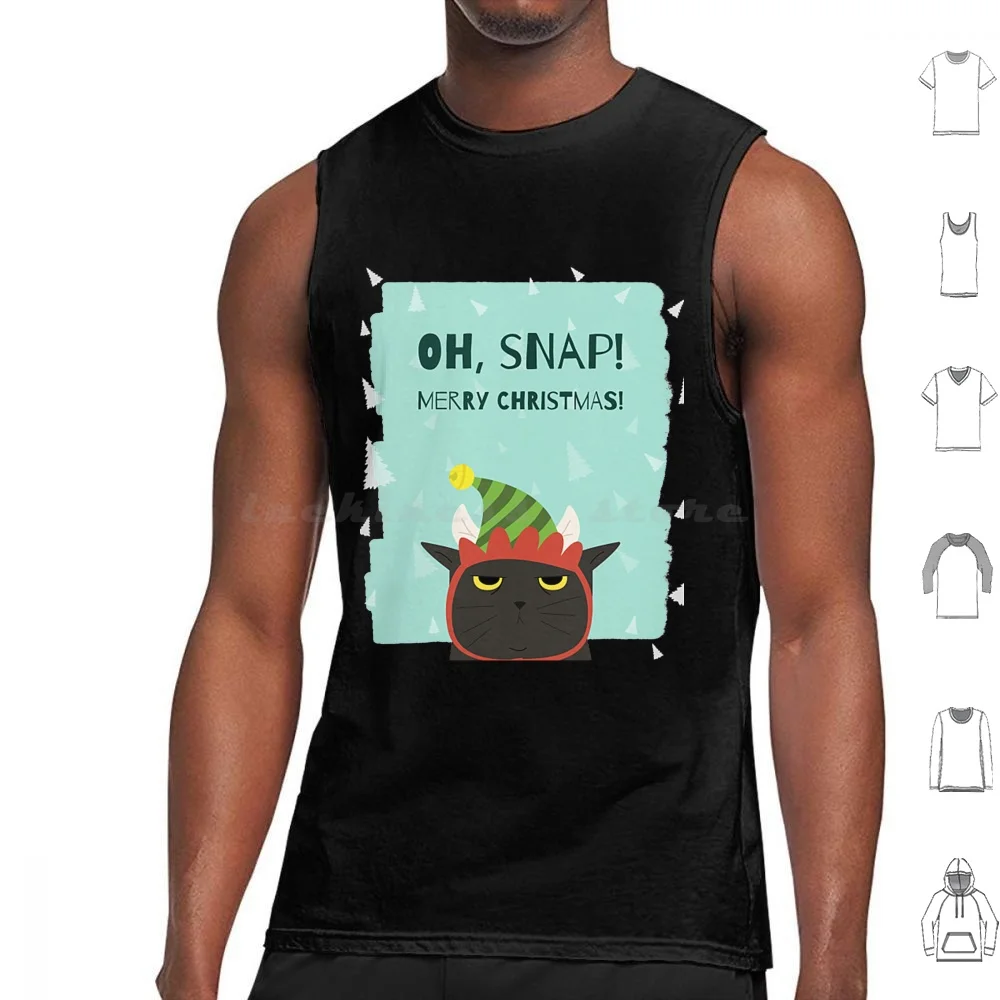 

Oh Snap, майки с Рождеством, жилет без рукавов, рождественские рождественские украшения, Рождество приближается, Рождество