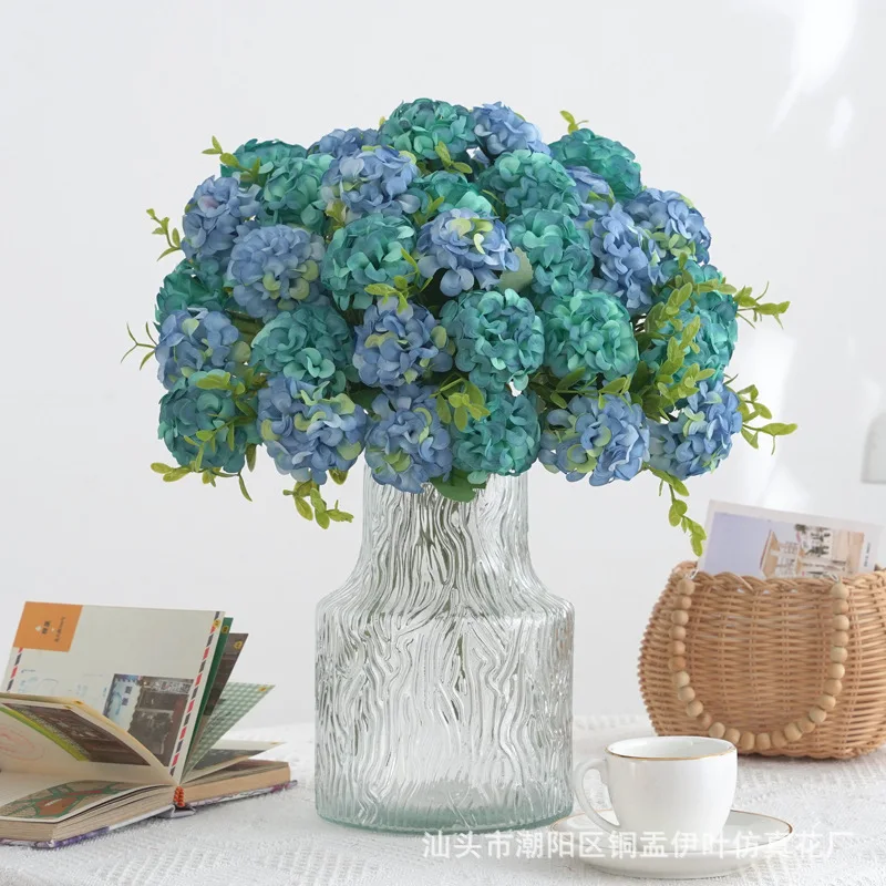 

Simulated Embroidered Ball Flower Wedding Silk Flower Arch Door Road Flower Home Desktop Decoration Flower Plant Wall Material
