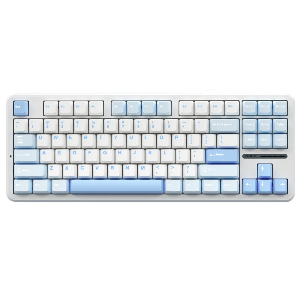 AULA F87 Pro 개스킷 게이밍 기계식 키보드, 75% TKL 레이아웃, 무선 핫스왑 RGB 맞춤형 블루투스 키보드, 2024 새로운 색상