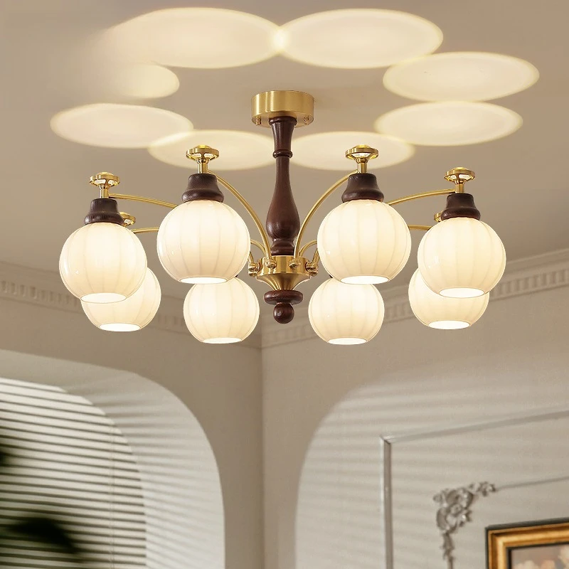 French medieval living room chandelier retro advanced sense Song Dynasty aesthetic main lamp