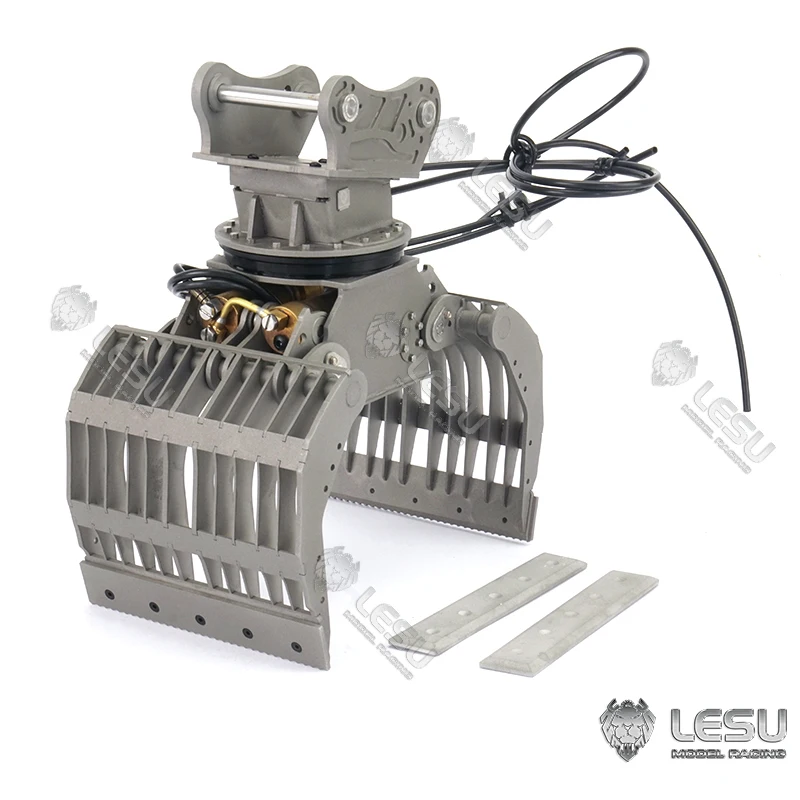 

Lesu Metal Grab Rake Bucket Crusher Pliers Grapple For 1/14 Rc Hydraulic 374F 374 Rc Excavator TOUCAN RC HOBBY Model Upgraded