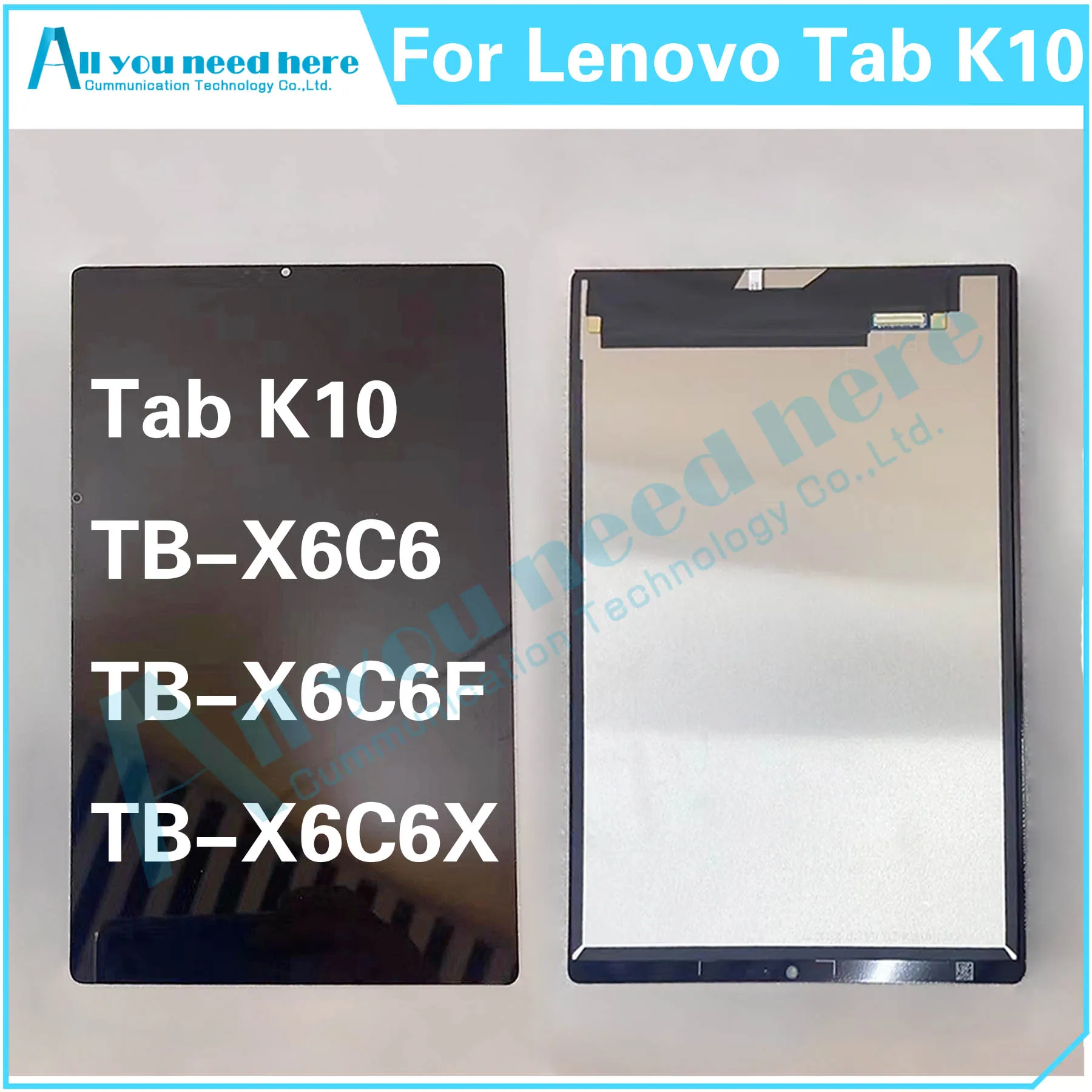 100% Test For Lenovo Tab K10 TB-X6C6F TB-X6C6X TB-X6C6 X6C6 LCD Display Touch Screen Digitizer Assembly Repair Parts Replacement